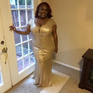 Gold Floor length Gown